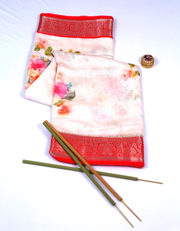 Chanderi Pink Cotton Silk Saree